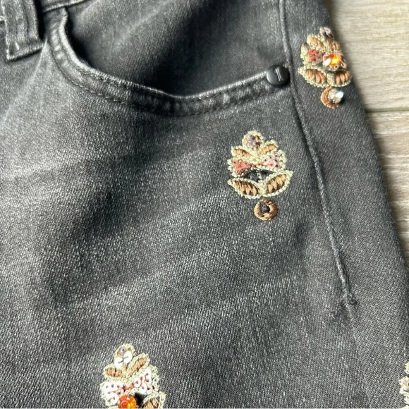 Anthropologie Pilcro and the  Letterpress Embellished Black Jeans - Picture 4 of 16